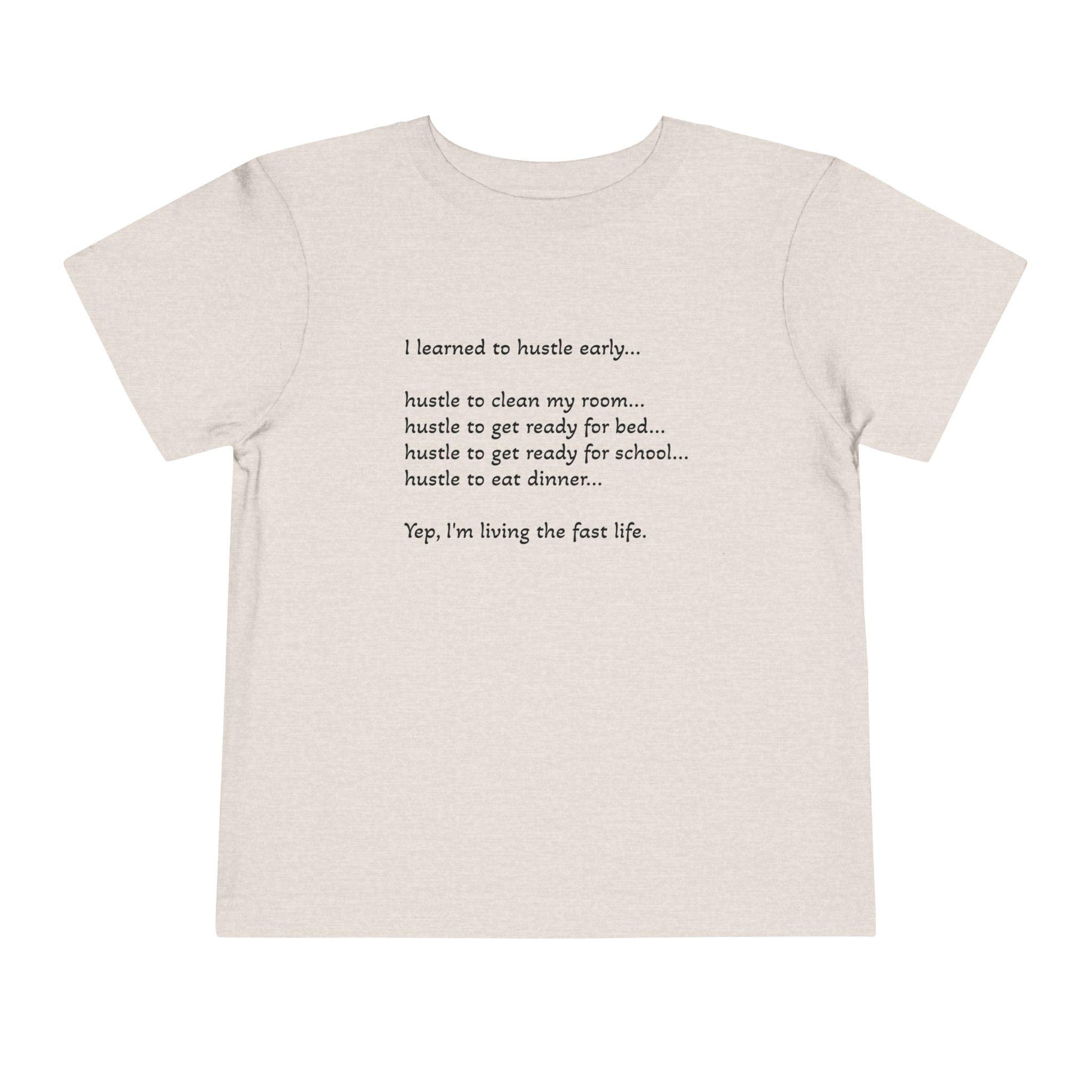 Fast Life Toddler Tee - Fun, Playful, Motivational Shirt for Kids, Perfect for Birthdays, Everyday Wear, Active Play, Gifts