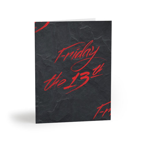 Greeting Cards, Friday the 13th Greeting Card Set, Spooky Occasion Stationery, Halloween Cards, Horror Movie Lover Gift, Creepy Notecards,