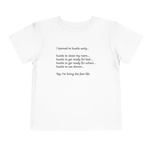Fast Life Toddler Tee - Fun, Playful, Motivational Shirt for Kids, Perfect for Birthdays, Everyday Wear, Active Play, Gifts